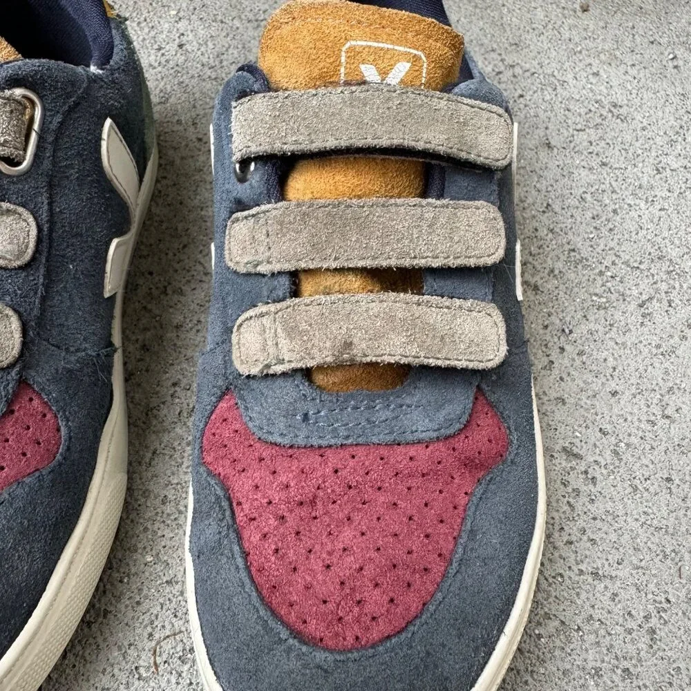 VEJA Multicolor V-10 Nautico Sneakers Boys 3 34 Colorblock Suede Shoes Sneaker - Picture 8 of 11
